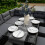 Rattan Corner Set Garden Furniture Black Sofa Stools Table 6