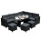 Rattan Corner Set Garden Furniture Black Sofa Stools Table 9