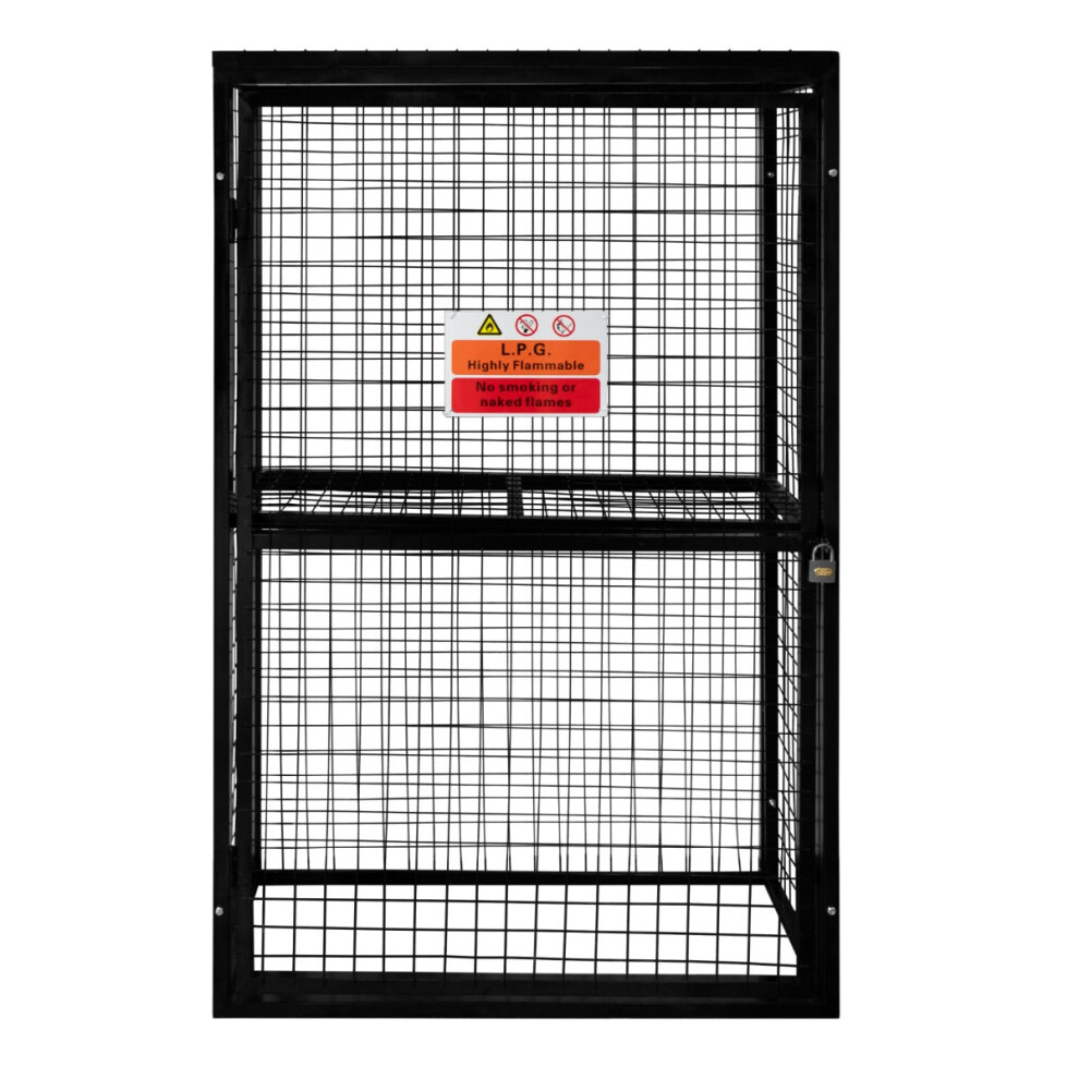 Gas Bottle Cage Collapsible Mesh Security Storage 6 x 19kg Propane Bottles