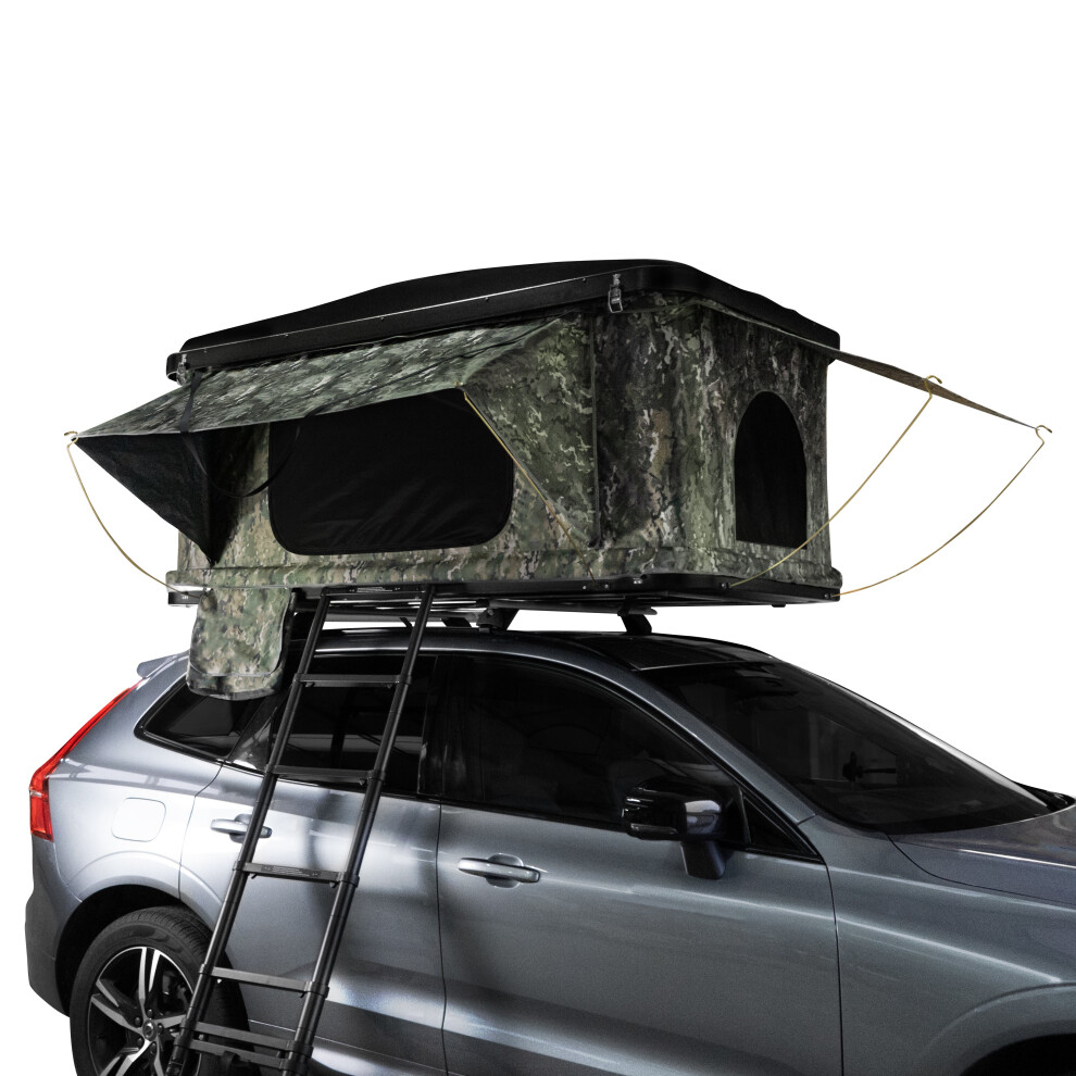 Camo Car Roof Tent Large Hard Shell Pop Up Shelter Camping 2-3 Person