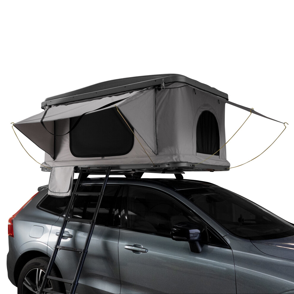 Grey Car Roof Tent Large Hard Shell Pop Up Shelter Camping 2-3 Person