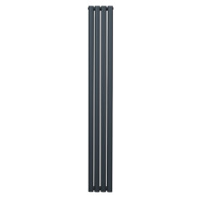 Radiador De Columna Ovalada Vertical Gris Antracita 180cm x 24cm