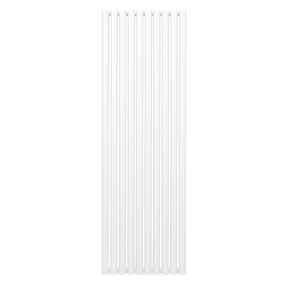 Radiatore A Colonna Ovale 1800Mm X 600Mm Designer Doppio Pannello Termosifone Bianco Acciaio Inclusi Spazzola Per La Pulizia Kit Di Fissaggio E Staffe-image