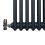 Traditionel 3-søjlet radiator - 300 x 1012 mm - Antracitgrå 8