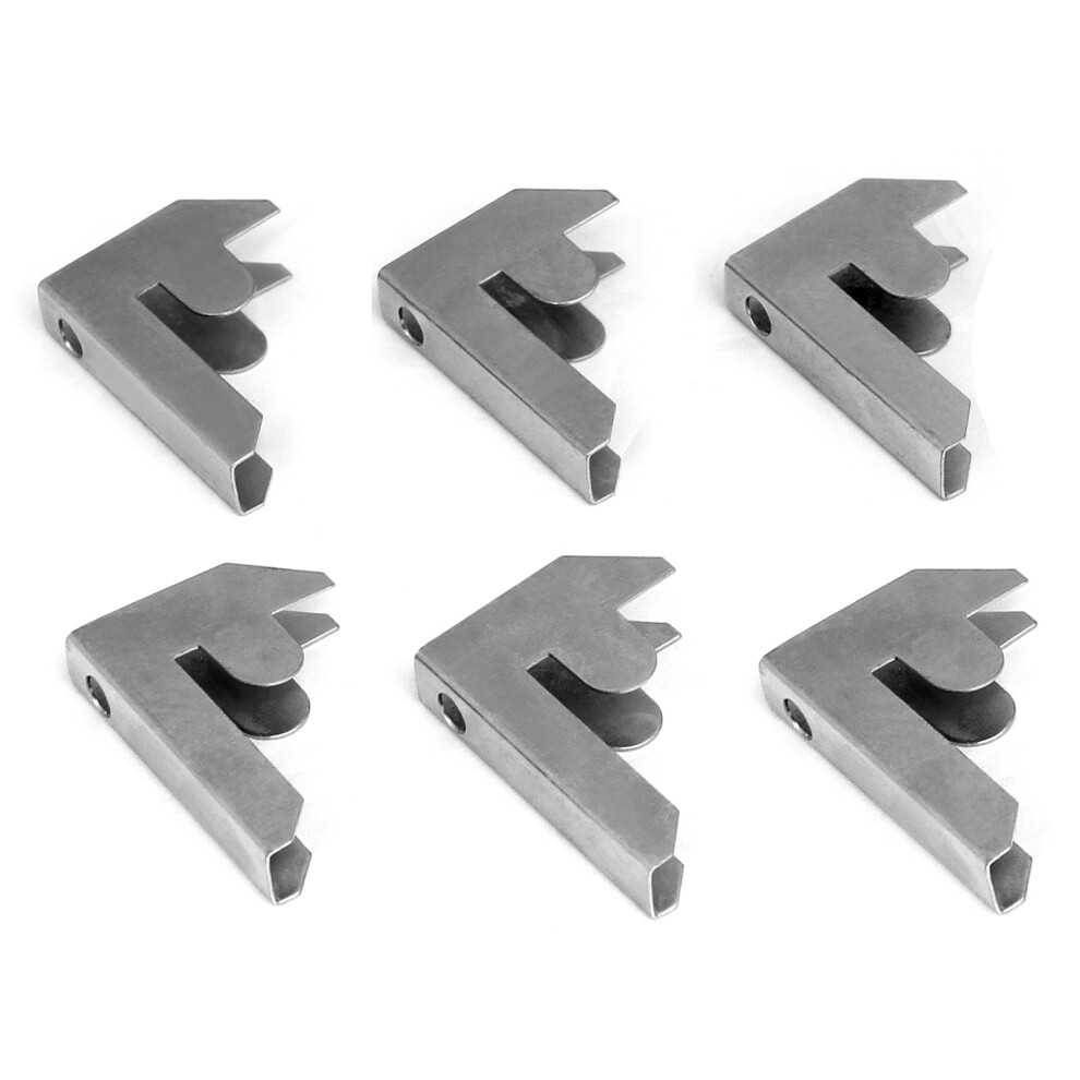 6 x Bay Connectors Metal Garage Racking Clips Galvanised Steel Storage Shelving