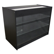 Einzelhandel Glasregal Produktpräsentationstheke Vitrine Abschließbarer Schrank Schwarz K1200