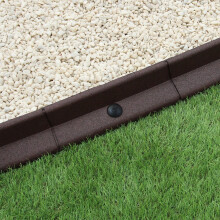 Bordatura per Aiuole Bordo Prato da Giardino Palizzata Flessibile fino a 70 in Gomma Resistente agli UV Pezzi da 1.2m - Marrone - 6 pezzi