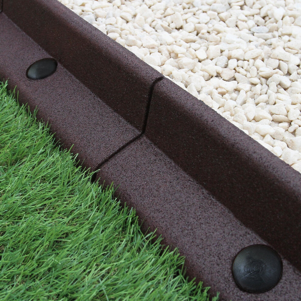 Flexible Lawn Edging Garden Borden Grass Path Edge Pathways Rubber 1.2m Lengths