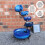 Solar Kaskadenbrunnen mit Akku - Blau 6