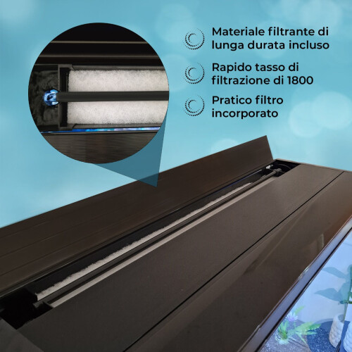 Aquarium ? bords Noir de 300 Litres avec Meuble de Support Noir 1
