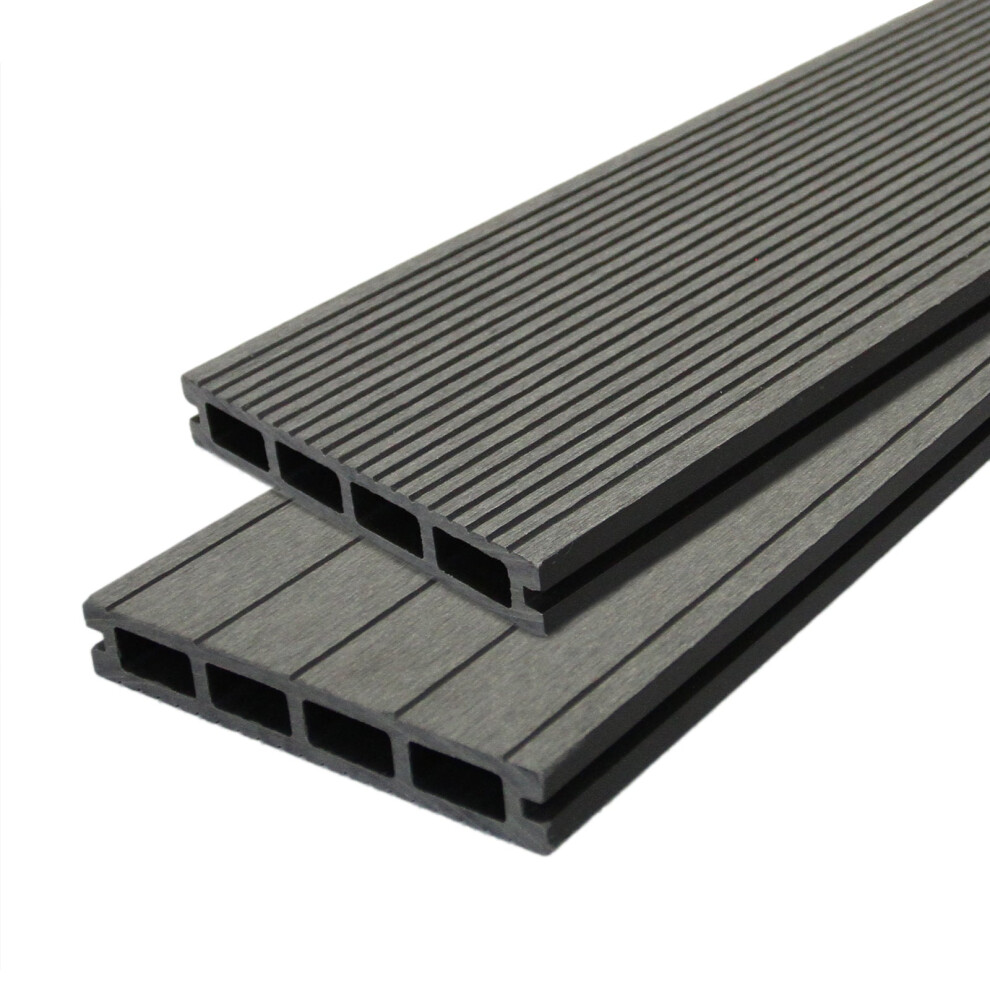 Composite Decking Boards Edging Wood Plastic Fixings Pack  / 6 SQM Castle Grey