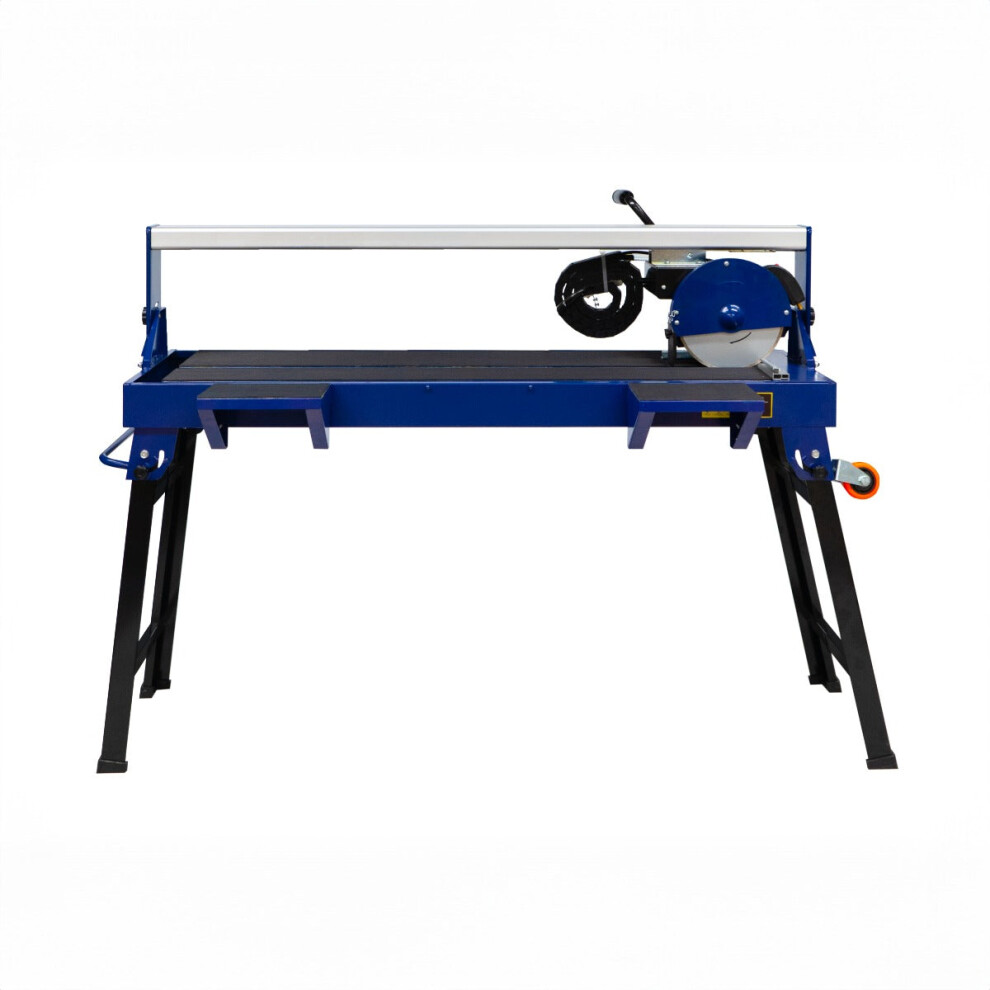T-Mech Wet Tile Cutter Bench 1200mm: 1400W Diamond Blade, Laser Guide, Water-Cooled, Non-Slip Surface (26125)