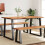 VidaXL vidaXL Dining Table with Live Edge 140x80x75 cm Solid Wood Acacia 1
