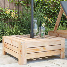 vidaXL Parasol Base Cover Solid Wood Pine