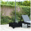 VidaXL vidaXL Parasol Base Cover Black Solid Wood Pine 3