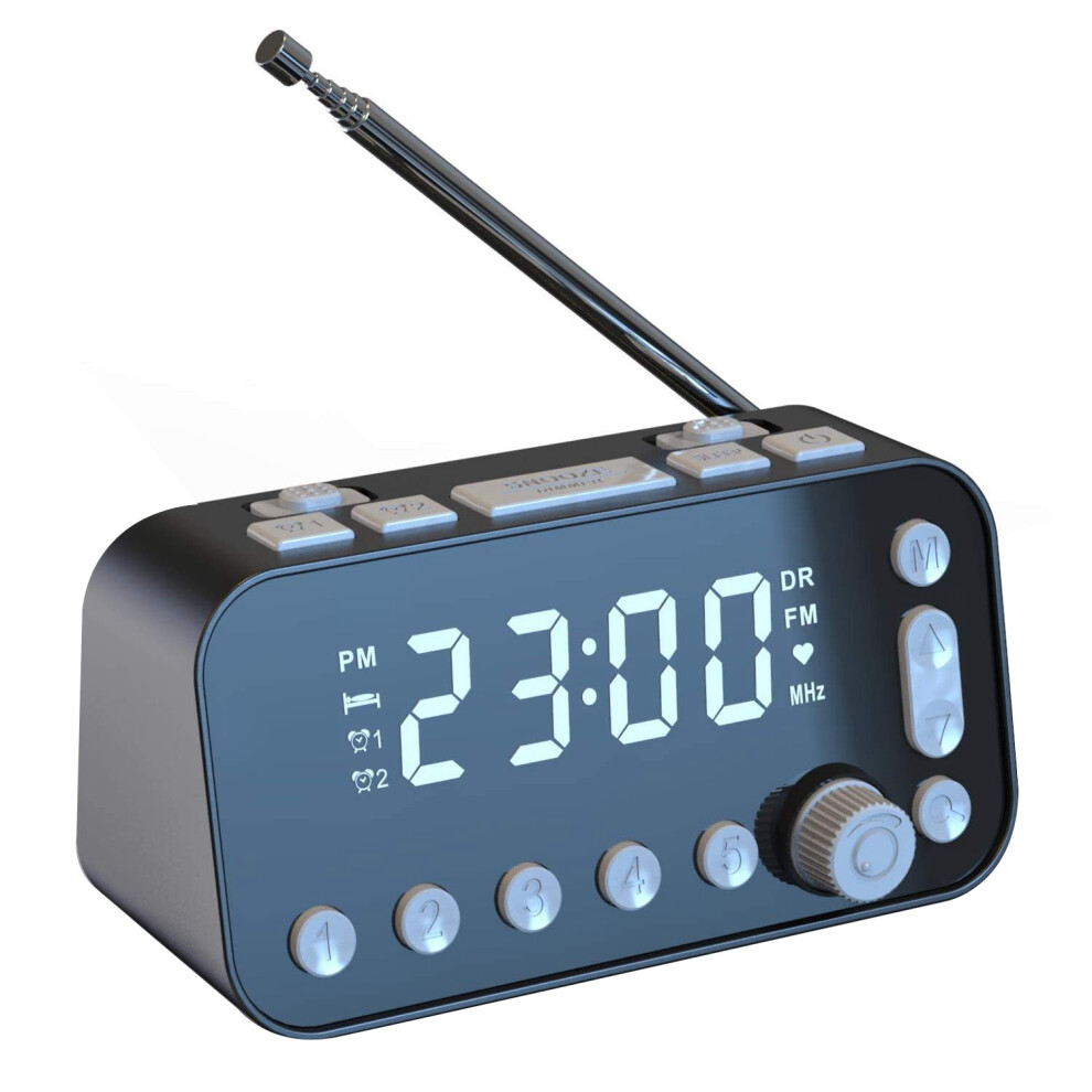 Neznačkové Bedside /Fm Radio Digital Led Clock Large Sn Dual Alarm Clock