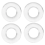 (White) 4-Pack Delay Penis Ring - Enhances Erections 1