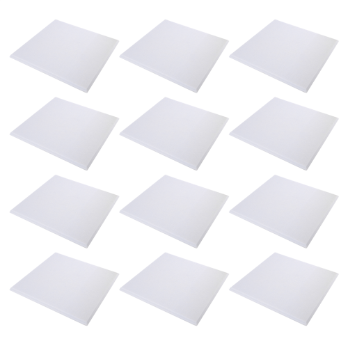 Painéis acústicos autoadesivos, pacote com 12 unidades, 12 x 12 x 0,4 polegadas, branco 1