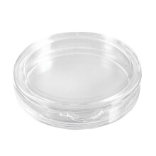 10 st små runda genomskinliga plastmyntkapslar, 22 mm