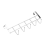 5 Hooks Over Door Home Bathroom Kitchen Rack Holder Shelf,Silver 1