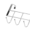 5 Hooks Over Door Home Bathroom Kitchen Rack Holder Shelf,Silver 5