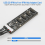 9Pin USB Header Splitter met SATA-voedingskabel, interne USB-hub 4