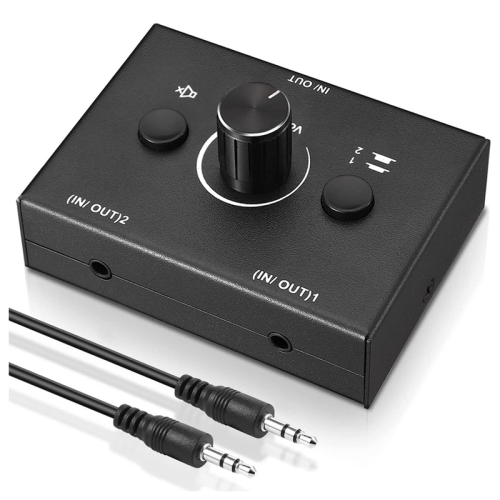 3.5mm Audio Switcher,2 Input 1 Output/1 Input 2 Output Audio Splitter 1