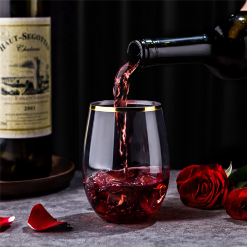 Disposable Stemless Wine Glasses, Plastic Wine Cups 1