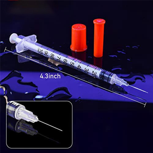 100 Pack 29G 1Cc 1/2Inch Syringe with Needle 1