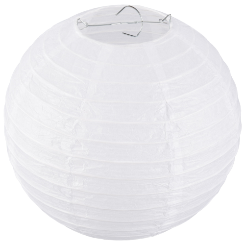 White Chinese/Japanese Paper Lantern/Lamp 8" Diameter 1
