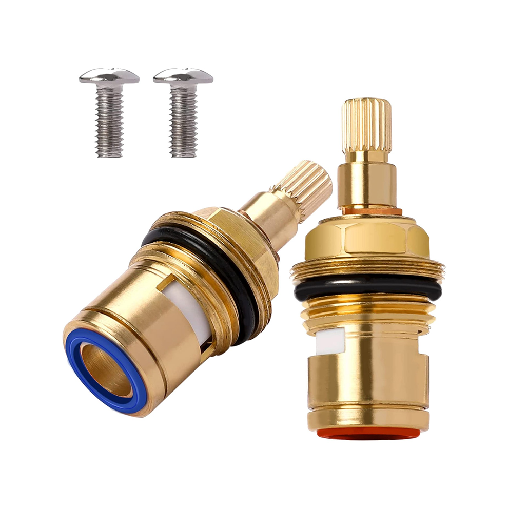 2Pcs Brass Ceramic Stem Ceramic Disc Cartridge Faucet Valve 4852221445469