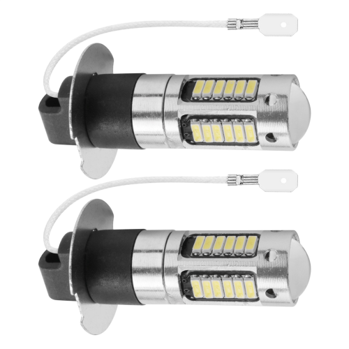 2 τεμάχια H3 εξαιρετικά φωτεινές λάμπες LED DRL για προστασία από ομίχλη 6000K λευκές 1