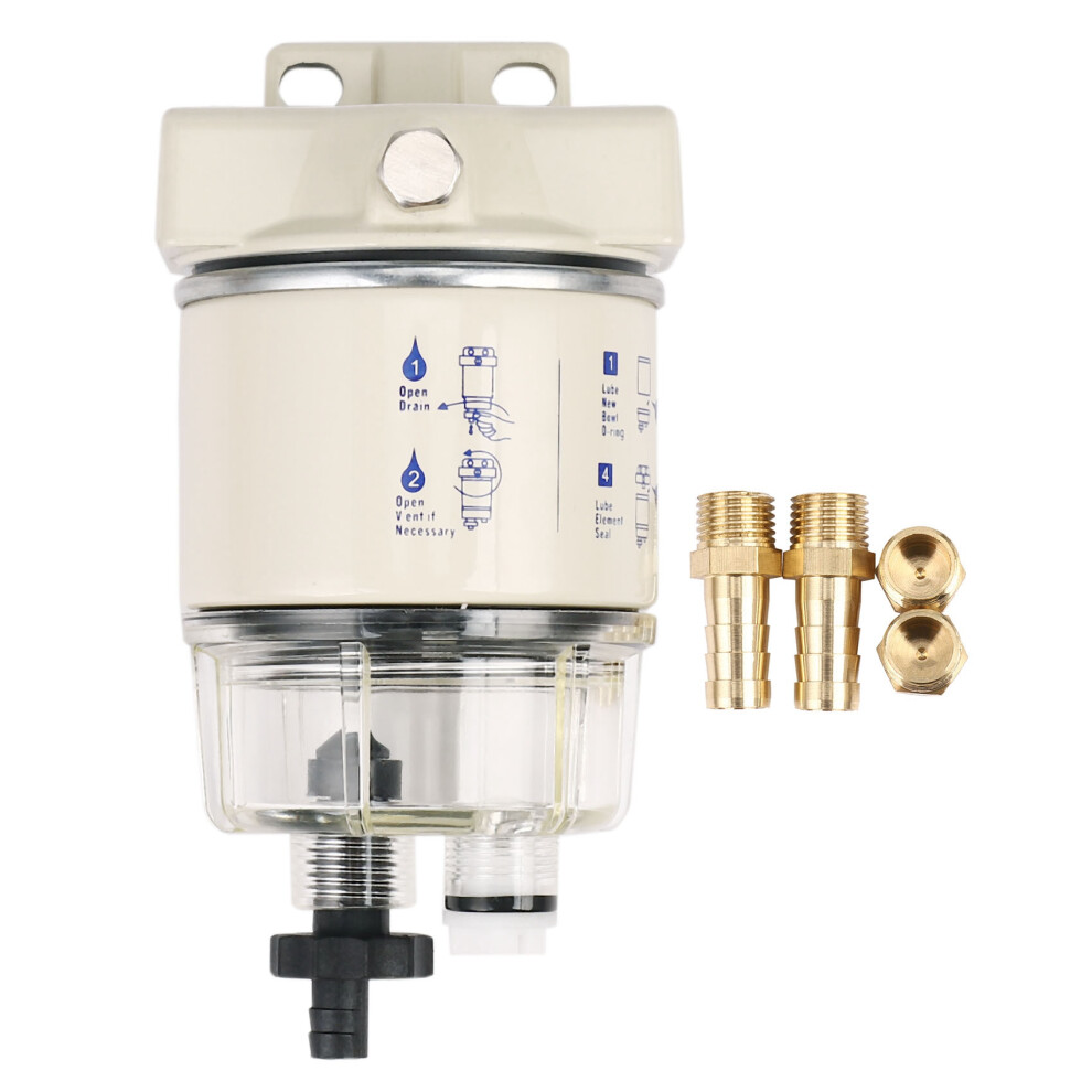 R12t Marine Fuel Filter Water Separator Diesel-Engine For Racor 140R White 4852221468178