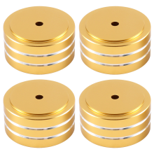 4 st 40x20 mm isolerande stativ för högtalare i aluminium, HIFI-förstärkare (guld)