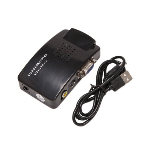 Adaptador AV para VGA Conversor VGA Conversor composto para PC Caixa de comutação