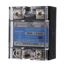 -1 D4825 Enfas halvledarrelä SSR 25A DC 3–32 V AC 24–480 V