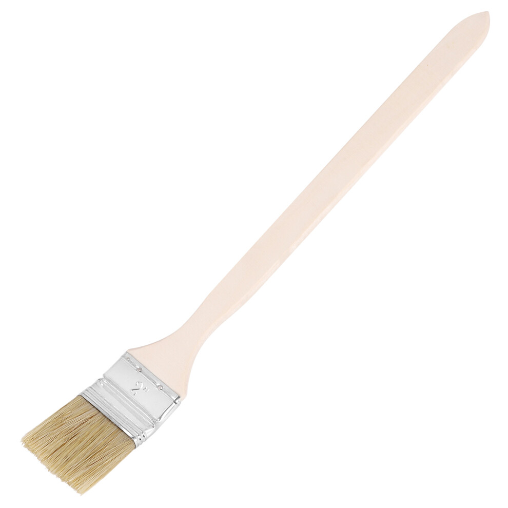 Brosse à poils synthétiques avec manche en bois et virole en métal de 2 pouces de large