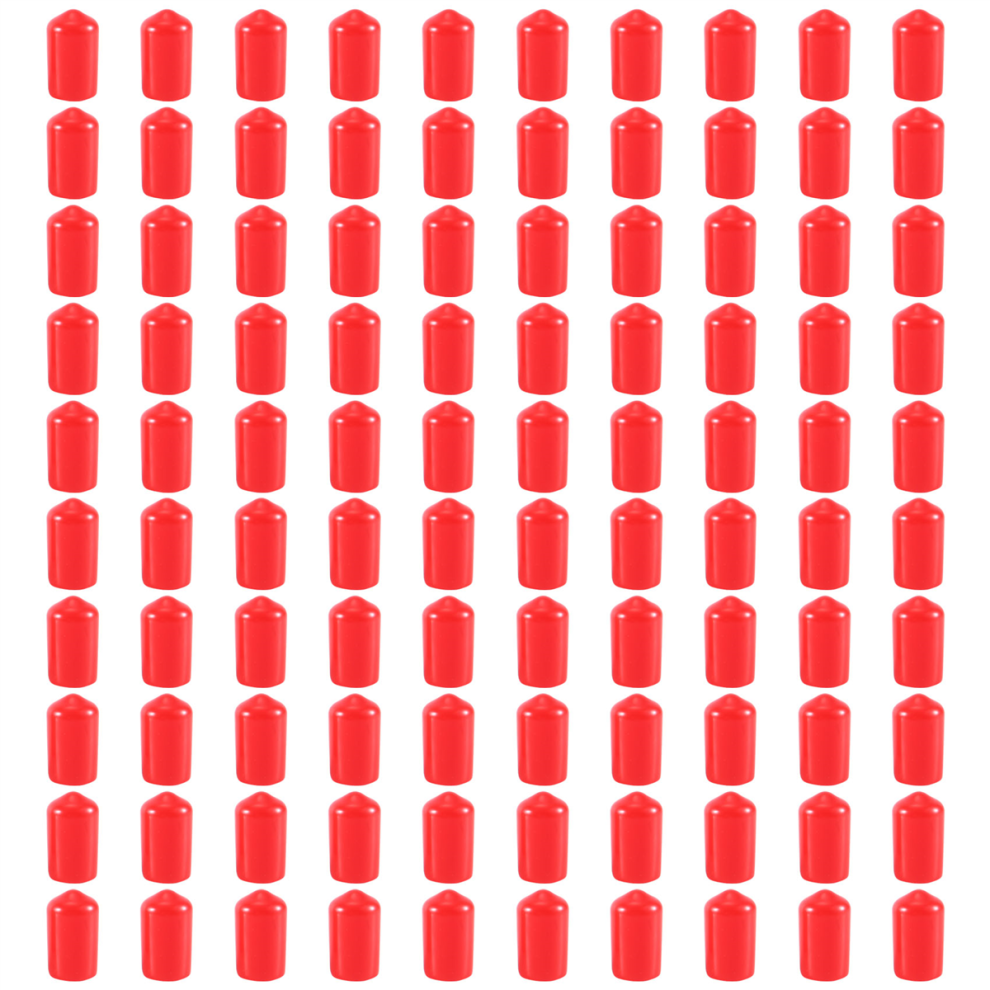 100Pcs Rubber End Caps 9.5Mm ID PVC Round Tube Bolt Cap Cover Red-image-OPC-PG8PMR8-NEW