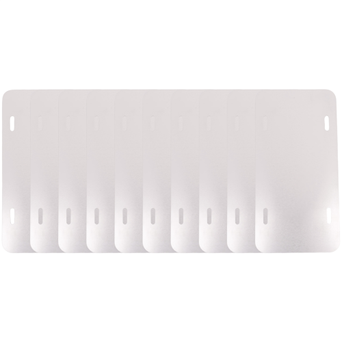 15 x 7,5 cm, 10-pack sublimerade registreringsskyltar, aluminium