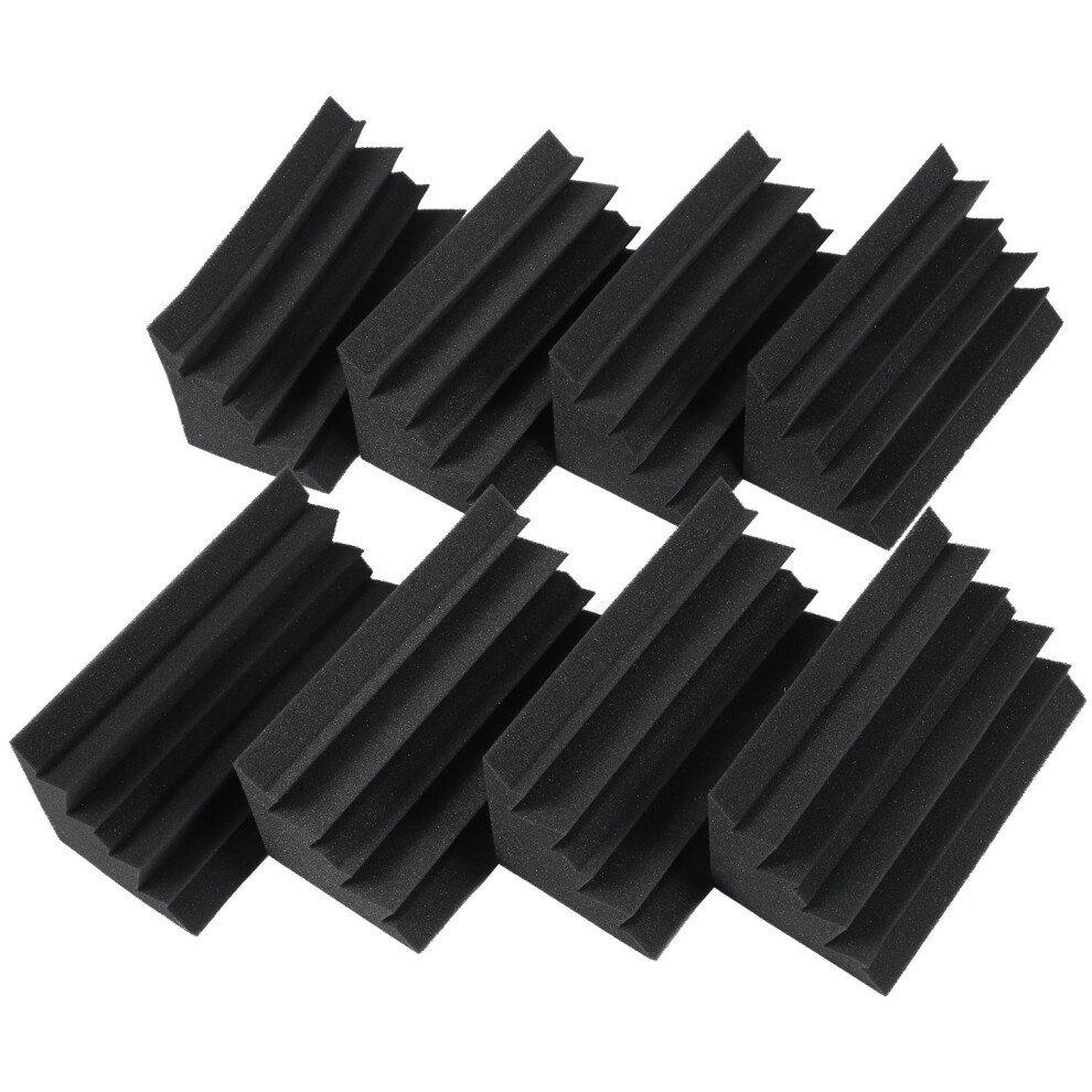 4.6 In X 4.6 In X 9.5 In Black Trap Acoustic Wall Foam (8Pcs, Black) 4852221460967