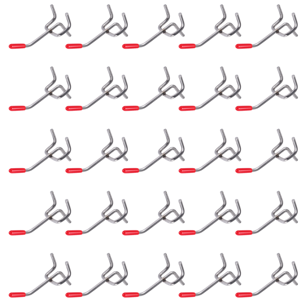 25X Single Pegboard Hooks 50Mm Wall Retail Display Shop Peg Fits 25Mm 4852221460844