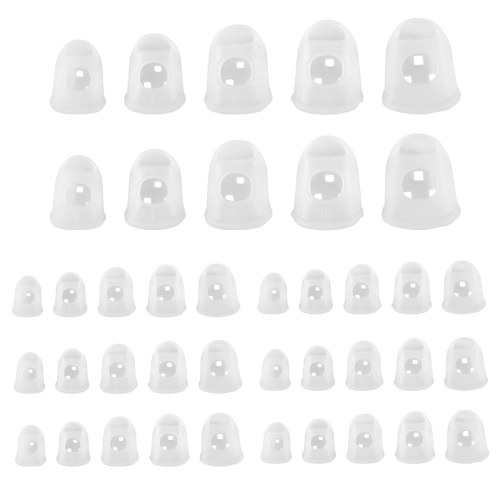 40 st fingertoppsskydd, 5 storlekar ukulele fingerskydd, för gitarr