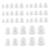 40 st fingertoppsskydd, 5 storlekar ukulele fingerskydd, för gitarr 2