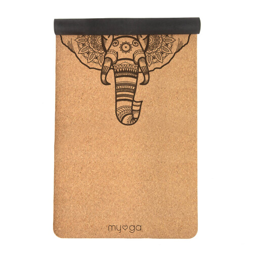Myga Cork XL Yoga Mat - Elephant 1