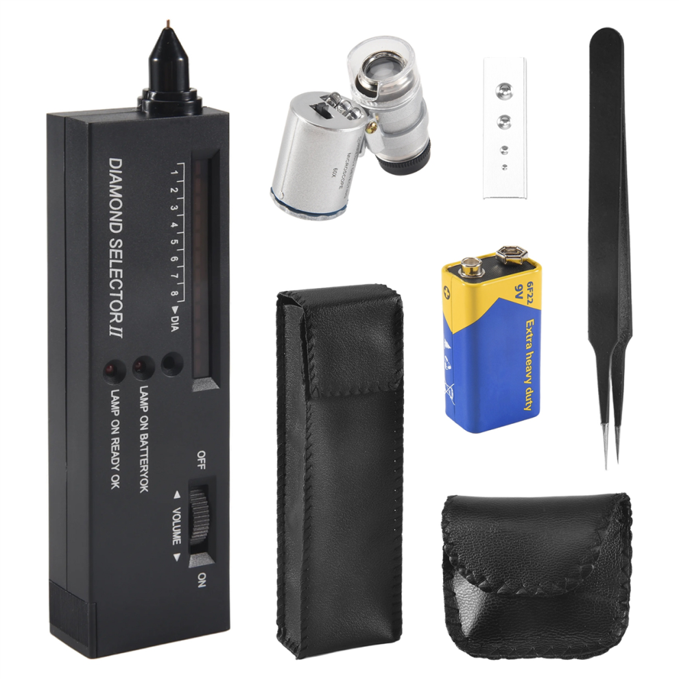 Penna Tester Per Diamanti, Con Ingrandimento Mini Led 60X, Per Principianti Ed Esperti