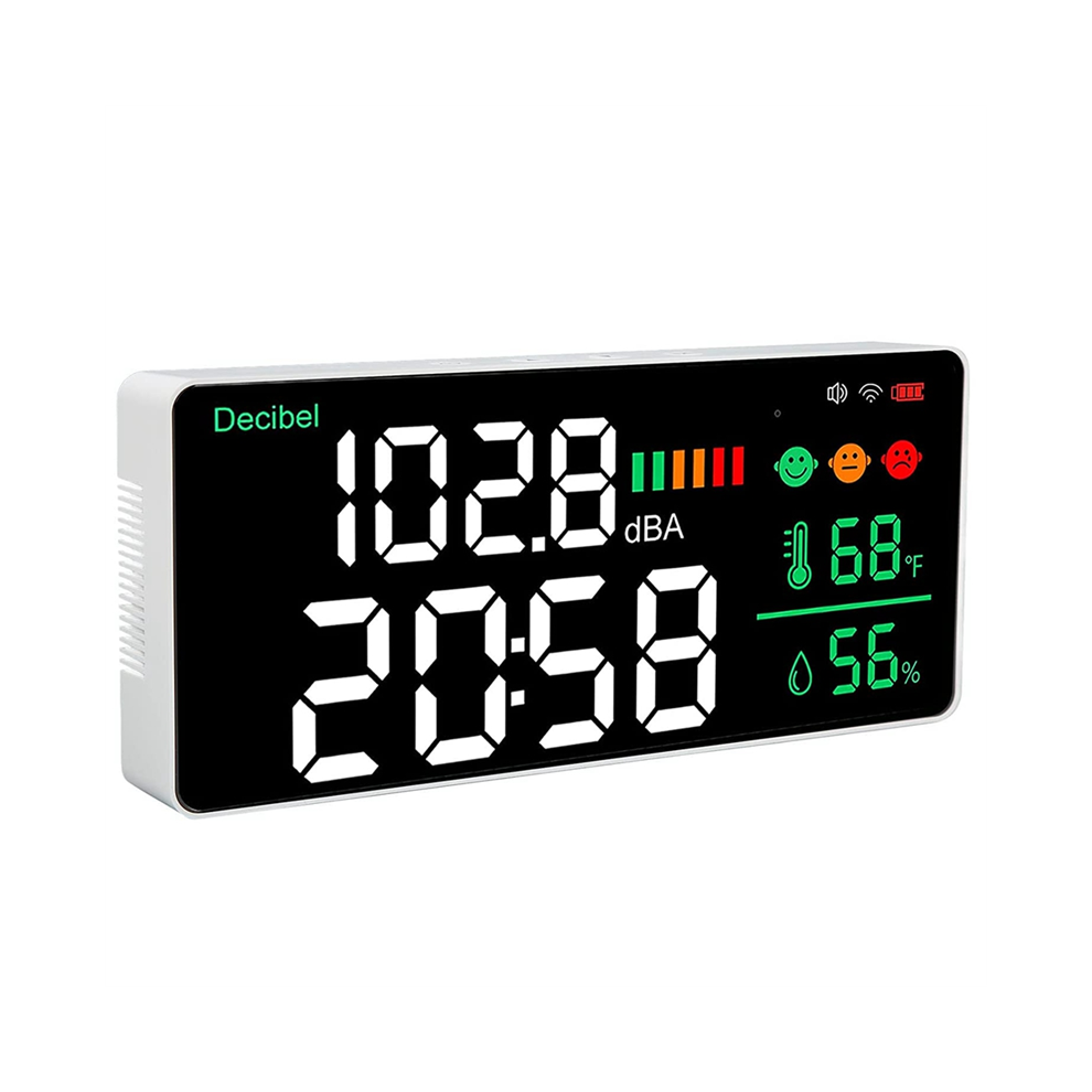 Misuratore Di Decibel 4 In 1, Misuratore Di Livello Sonoro Da Parete Wifi, 30-130 Dba
