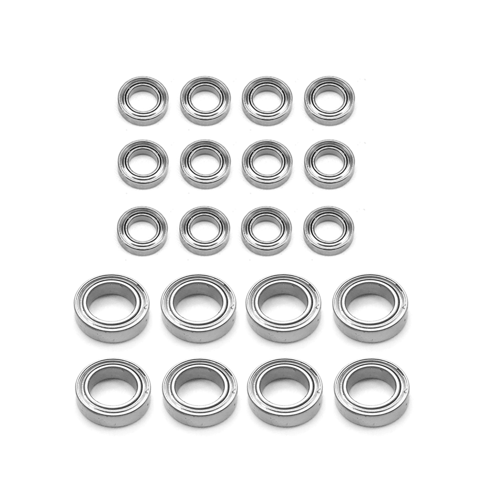20Pcs Ball Bearing Set For Wltoys 144001 144002 144010 124016 124017 Silver 4854121524145