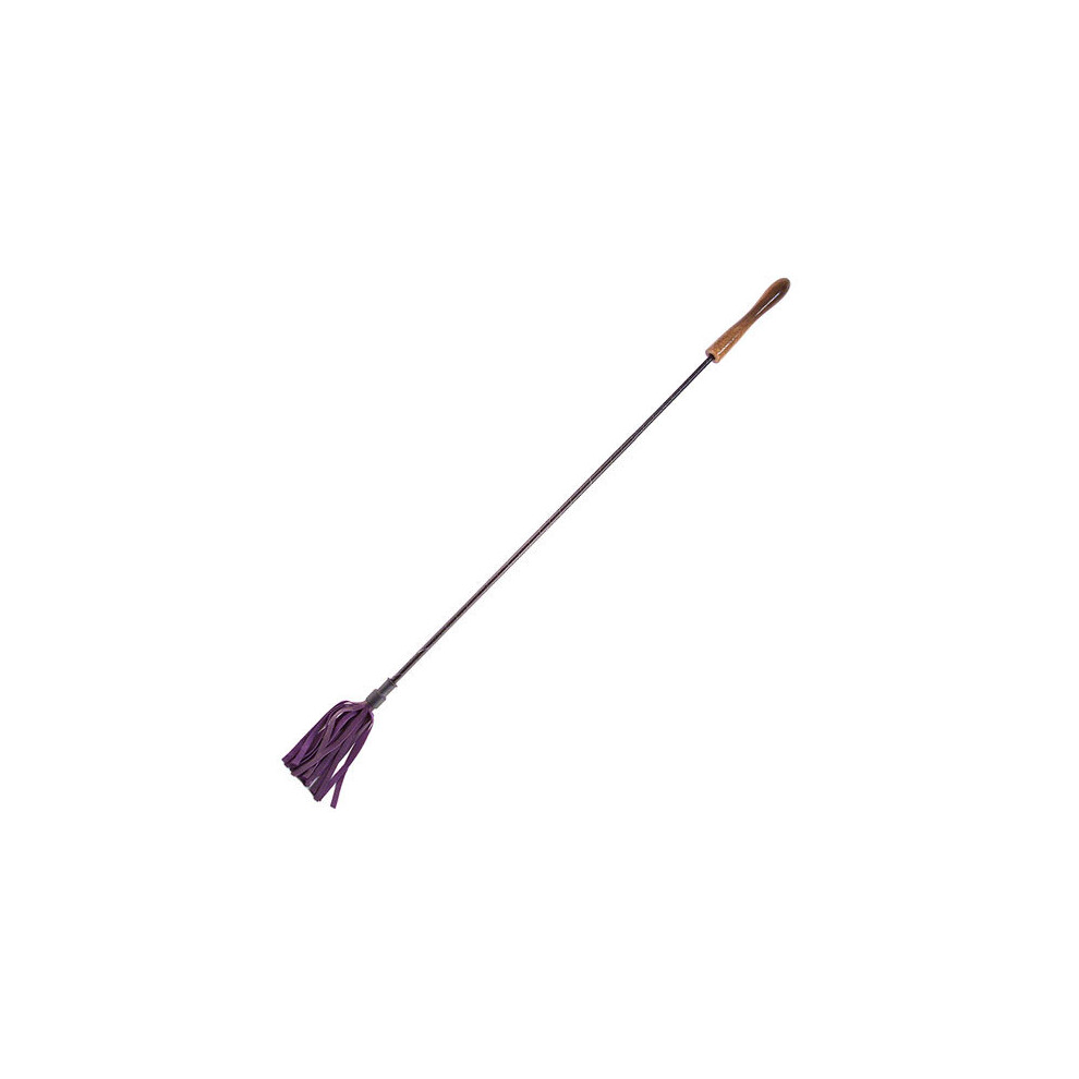 Rouge Garments Purple Riding Crop With Wooden Handle