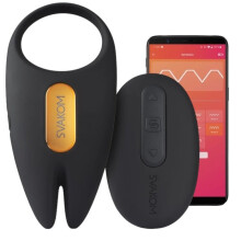 'Anel vibratório com controle remoto - SVAKOM - Winni - Silicone ultramacio - Vibração extra forte - 100% à prova d'água'