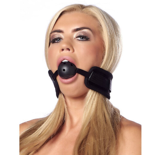 Breathable Mouth Gag With Cuffs 2